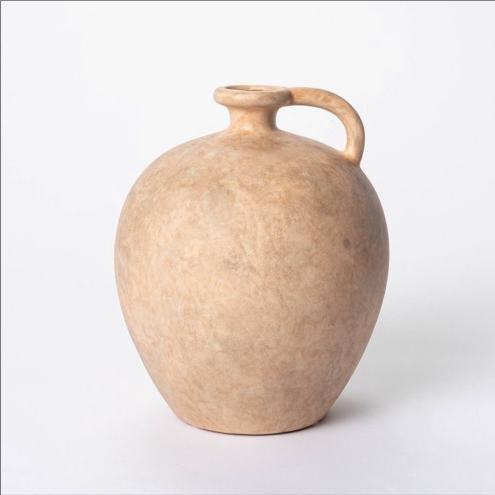 8" x 7" Weathered Jug Vase Brown -Studio McGee